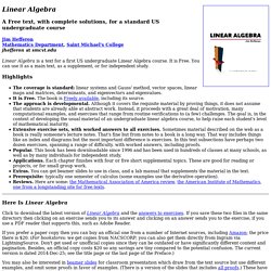 Free Linear Algebra textbook
