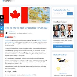 Top 18 Free Local Directories in Canada