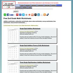 Free Math Worksheets and Printouts