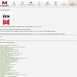 Mathster: Free Maths Worksheets - free worksheets for KS1, KS2, KS3, KS4 and A level Maths