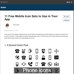 11 Free Mobile Icon Sets to Use in Your App