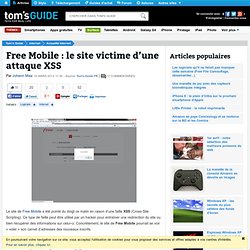 Free Mobile : le site victime d’une attaque XSS