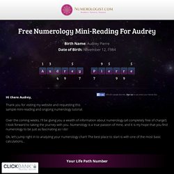 Free Numerology Reading