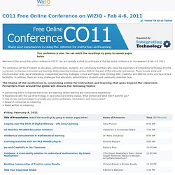 Free Online Conference on WiZiQ: CO11 - Feb 4-6, 2011
