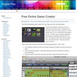 Free Online Game Creator