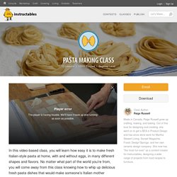 Free Online Pasta Making Class