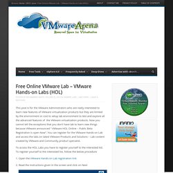 Free Online VMware Lab – VMware Hands-on Labs (HOL)