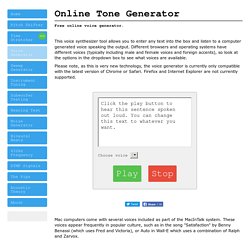 Free Online Voice Generator