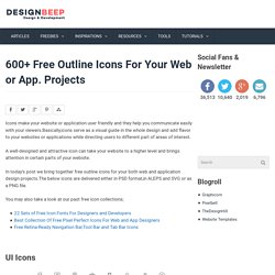 600+ Free Outline Icons For Your Web or App. Projects - Designbeep