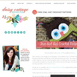 Daisy Cottage Designs: Free Owl Hat Crochet Pattern