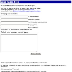 free fax page - send faxes free to any part of the world.