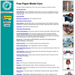 Free Paper Model Cars