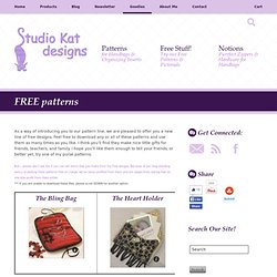 Free Patterns-StudioKat Designs