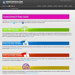 Free PDF Tools by Investintech