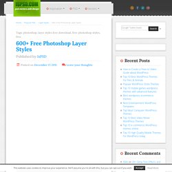 600+ Free Photoshop Layer Styles