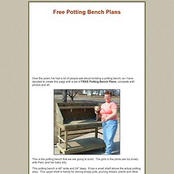 Free Potting Bench Plans