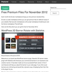 Free Premium Files For November 2012