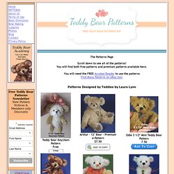 Free & Premium Teddy Bear Patterns