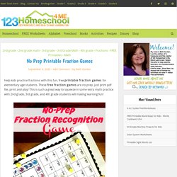 FREE No Prep Printable Fraction Games