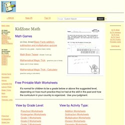 Free Printable Math Worksheets