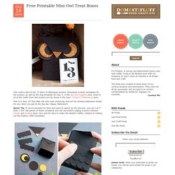 Free Printable Mini Owl Treat Boxes