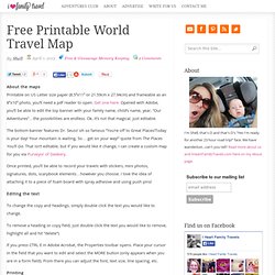 Free Printable World Travel Map