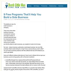 9 Free Programs That'll Help You Build a Side Business