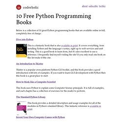 10 Free Python Programming Books