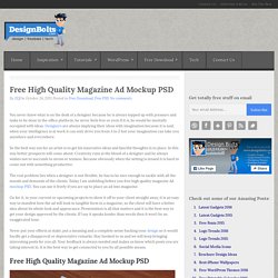 Free High Quality Magazine Ad Mockup PSD