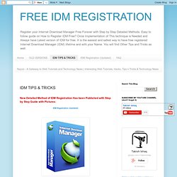 IDM TIPS & TRICKS - Cyberfox
