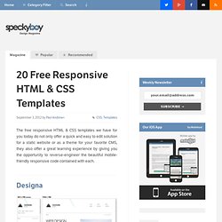 20 Free Responsive HTML & CSS Templates