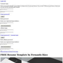 FREE Resume Template by Fernando Báez