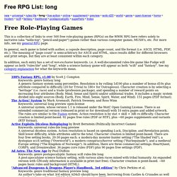 Free RPG List Entries: long