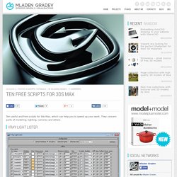 Ten Free Scripts For 3ds Max