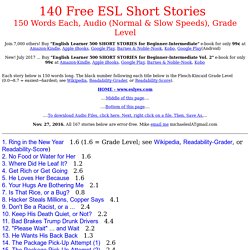 161 Free ESL Short Stories with Audio, normal speed & slow speed