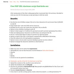 Free PHP URL shortener script that kicks ass