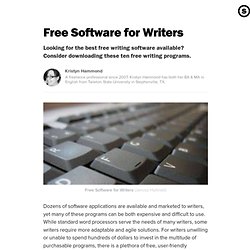 Free Software for Writers