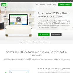 Vend web-based point of sale