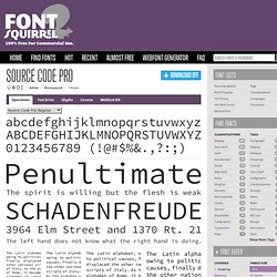 Free Font Source Code Pro by Adobe
