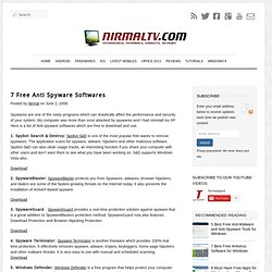 Top 7 Free Anti Spyware and Anti Adware Softwares