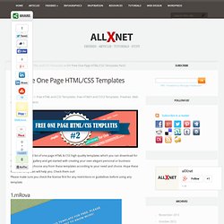 13+ Free One Page HTML/CSS Templates Part2
