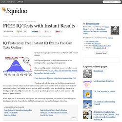 FREE IQ Tests with Instant Results