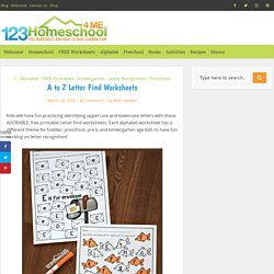 FREE A to Z Letter Find Worksheets