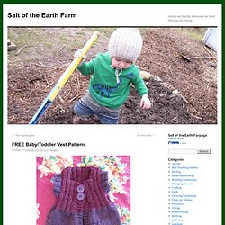 Lark Song Knits » Blog Archive » FREE Baby/Toddler Vest Pattern