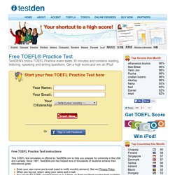 Free TOEFL® Practice Test