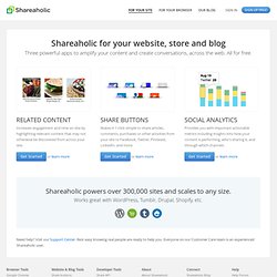 Get Email, Bookmark, and Share buttons for WordPress - Shareaholic