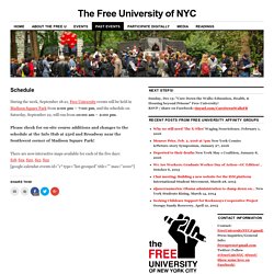 Free University ScheduleThe Free University of NYC