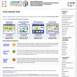 Free Usenet Info – Get Usenet For Free