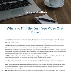 Free Video Chat Room