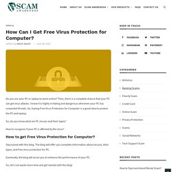 How Can I get Free Virus Protection for My Computer?